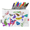 fun color in butterfly pencil case