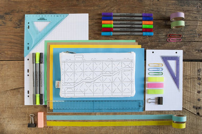 Draw-on pencil case