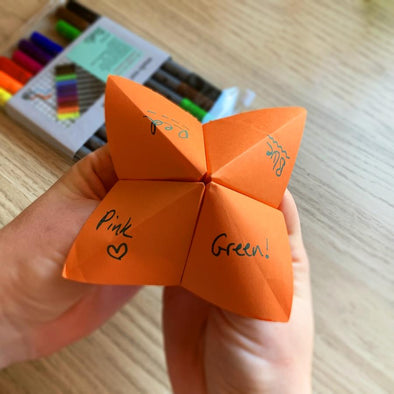 Learn how to make a paper fortune teller!