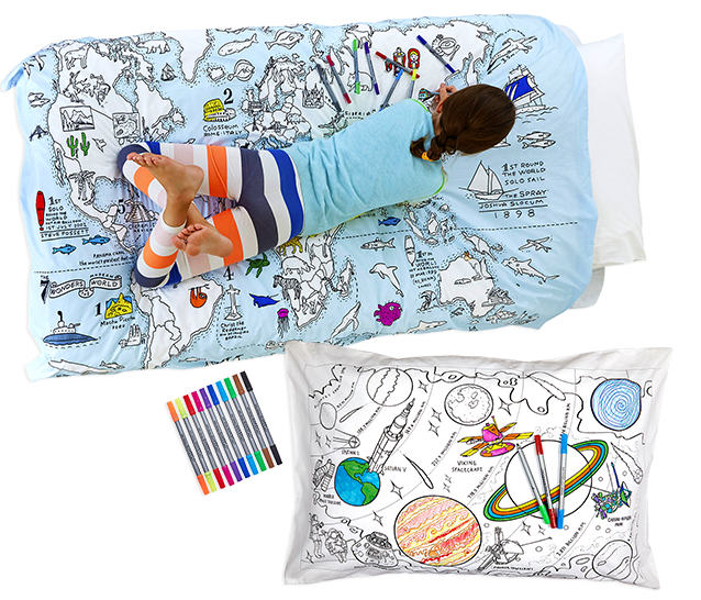 color-in kids bedding