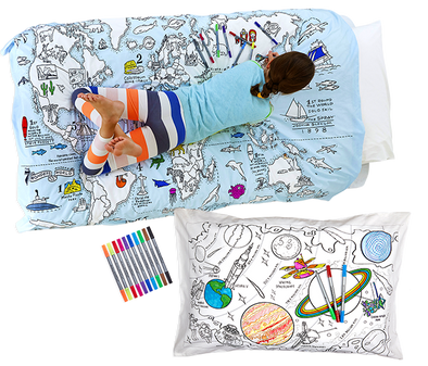 color-in kids bedding