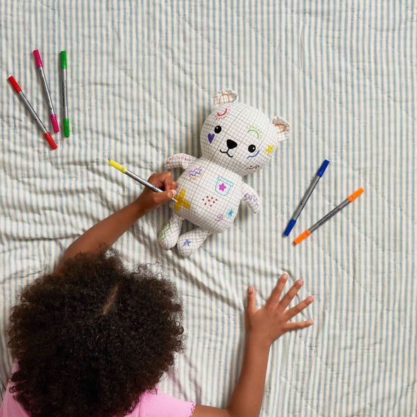 color-in & doodle Artie Bear
