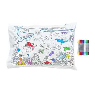 color your own under the sea pillowcase