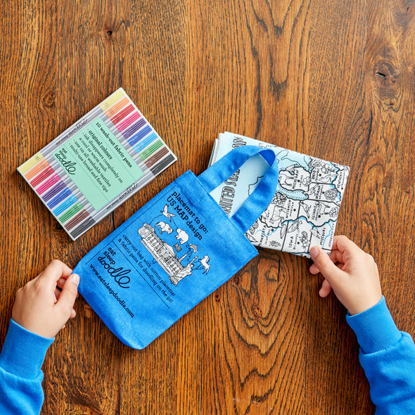 US Map placemat to go