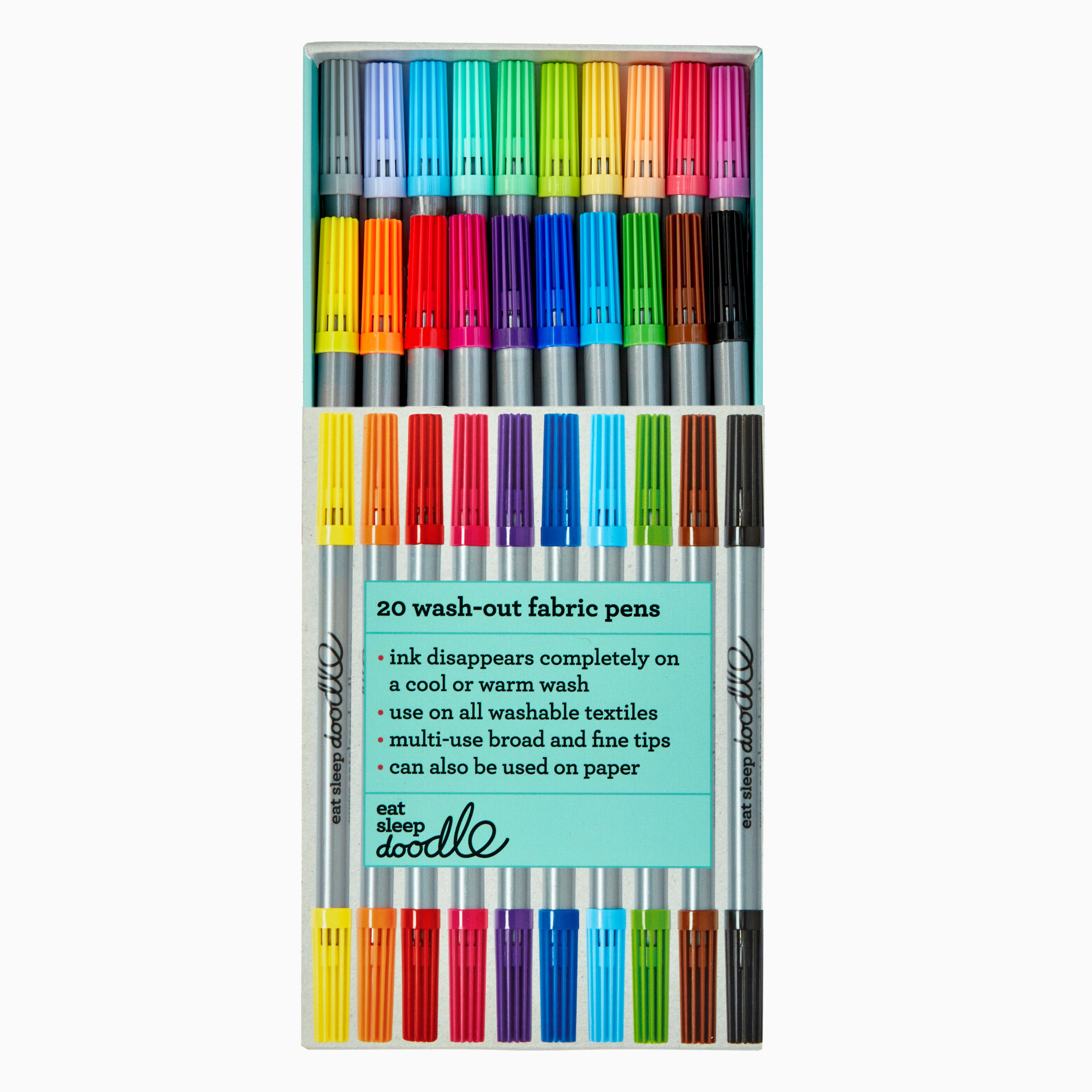 Fine Tip Fabric Markers - Permanent & Machine Washable.