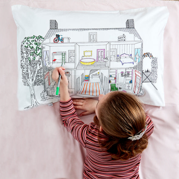 dolls house pillowcase for kids