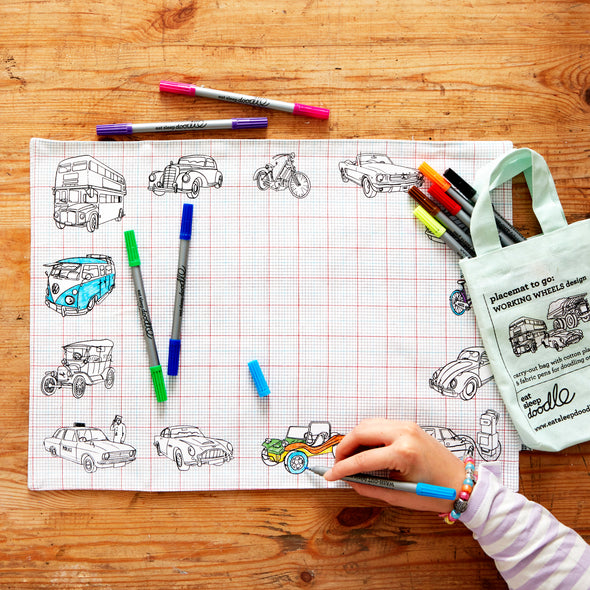 cars, buses, trucks to colour in
