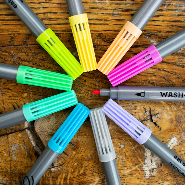 pastel colored markers
