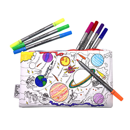 space explorer pencil case - color in & learn – eatsleepdoodle (USA)