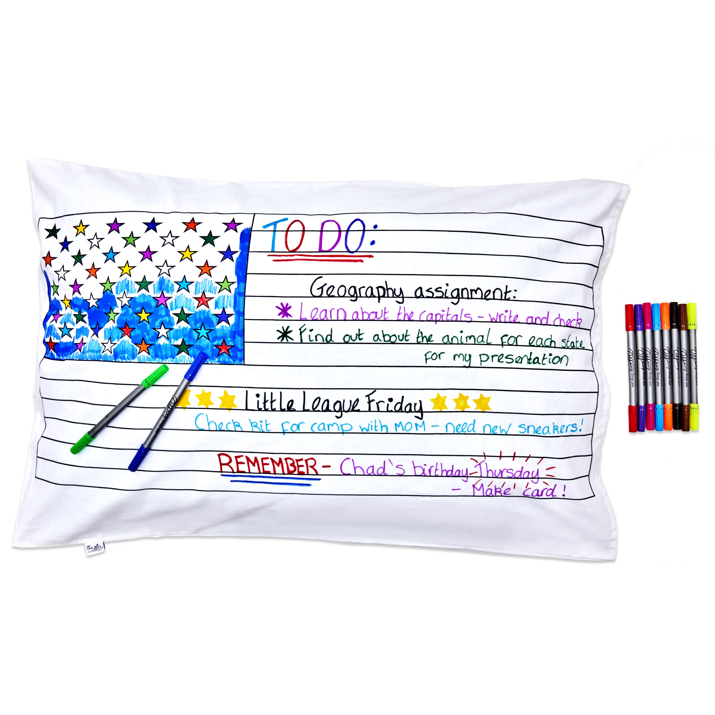 Color your on sale own map pillowcase